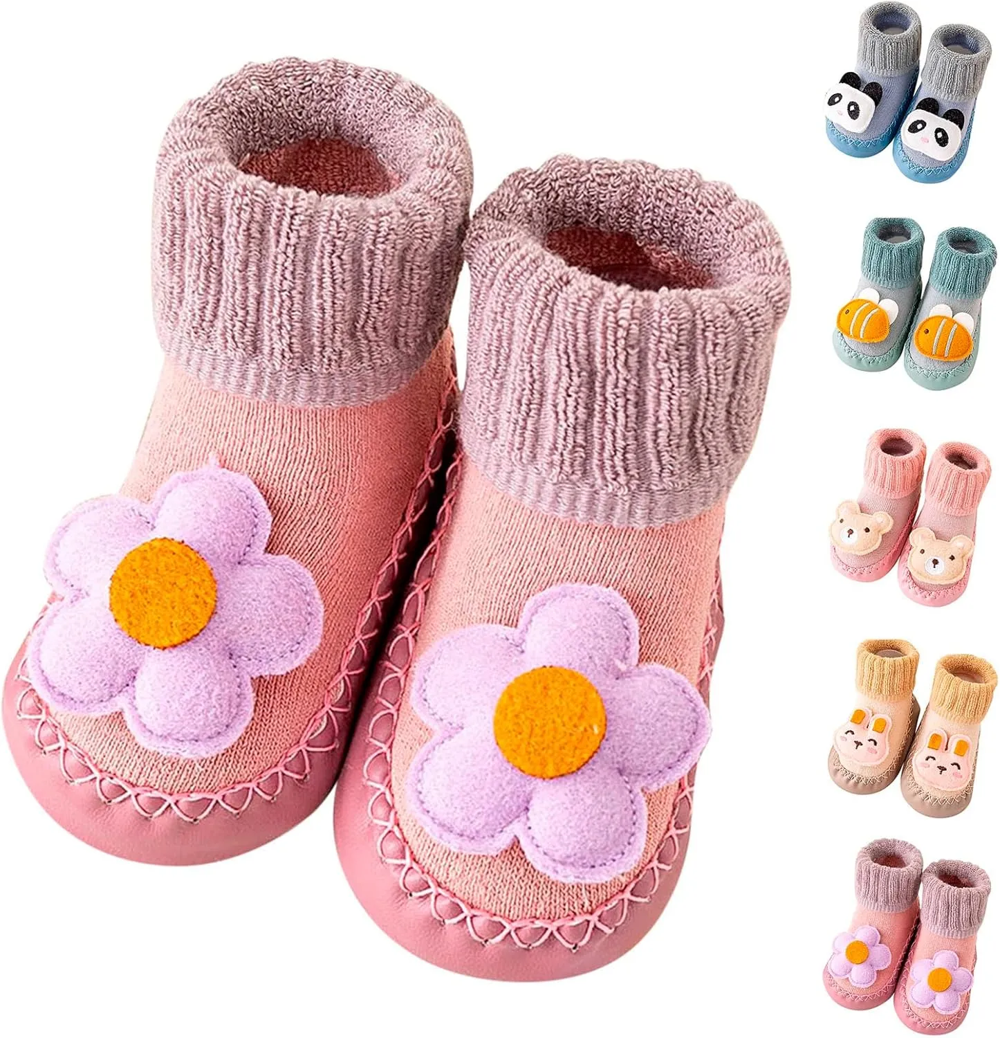 sfdgfhyf Soft Sole Shoe Autumn And Winter Baby Toddler Shoes Cute Cartoon Pattern Frog Flower Panda Children Comfortable Socks
