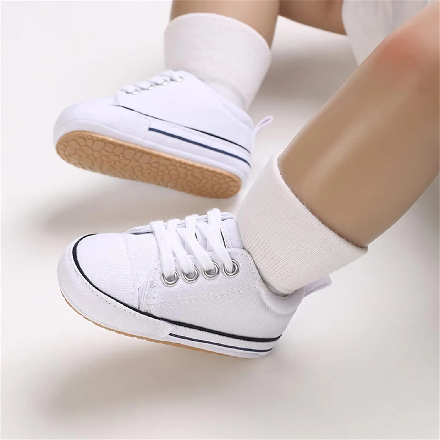 sfdgfhyf Toddler Soft Sole Shoes Spring Summer Children Infant Toddler Boys and Girls Sports Shoes Flat Bottom (White, 4 Infant)