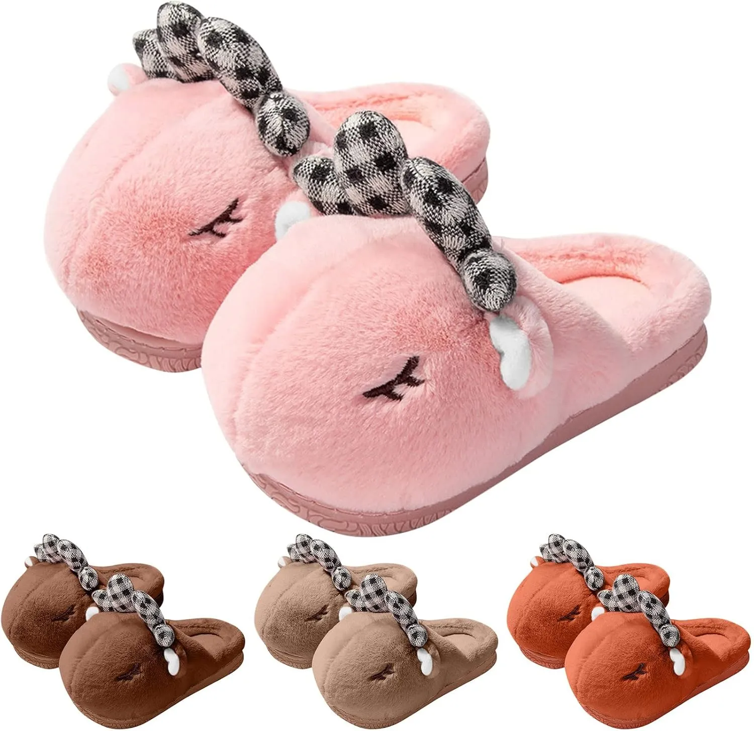 sfdgfhyf Unisex Child Soft Sole Shoes Fashion Autumn and Winter Boys and Girls Slippers Flat Bottom (Grey, 3-3.5 Years Toddler)