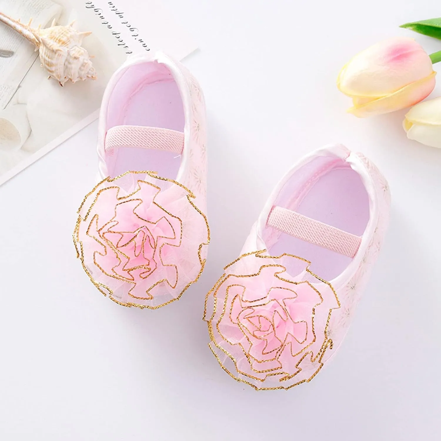 Shoes Shoes Little Child Sole Princess Toddler Flowers Shoes Soft Cute Baby Sneakers Girls Baptism Shoes