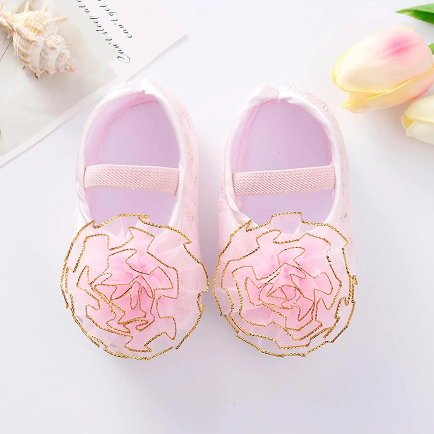 Shoes Shoes Little Child Sole Princess Toddler Flowers Shoes Soft Cute Baby Sneakers Girls Baptism Shoes