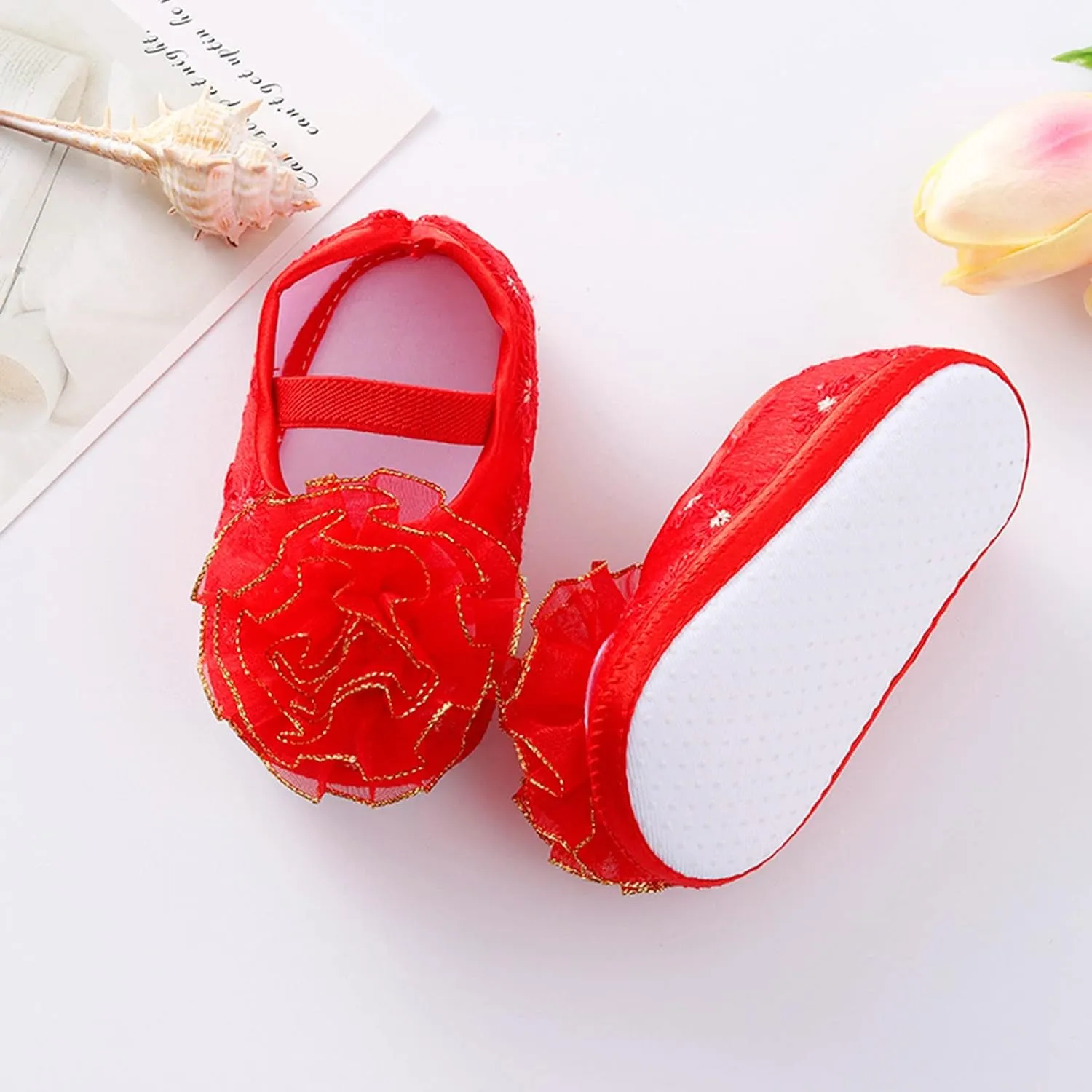 Shoes Shoes Little Child Sole Princess Toddler Flowers Shoes Soft Cute Baby Sneakers Girls Baptism Shoes