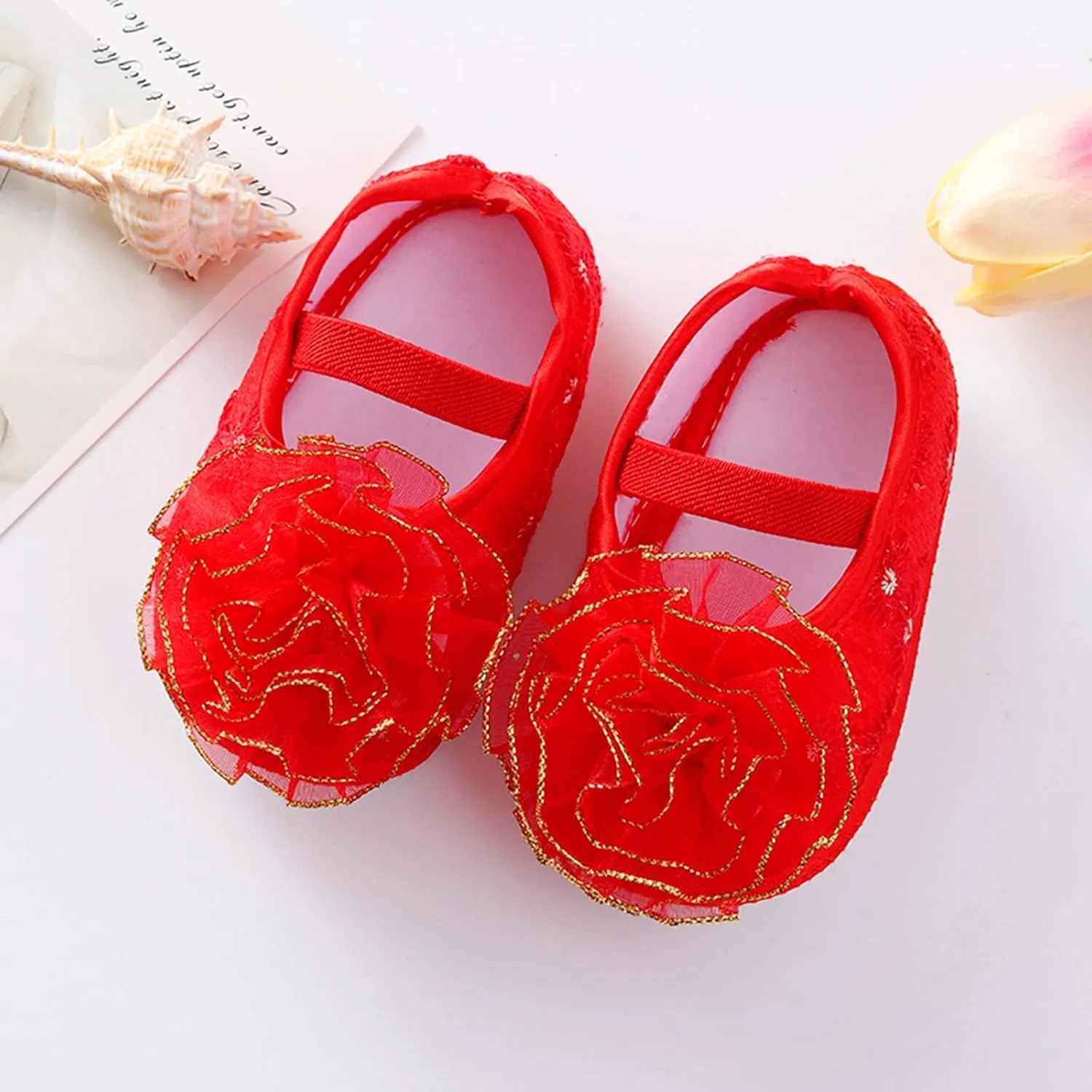 Shoes Shoes Little Child Sole Princess Toddler Flowers Shoes Soft Cute Baby Sneakers Girls Baptism Shoes