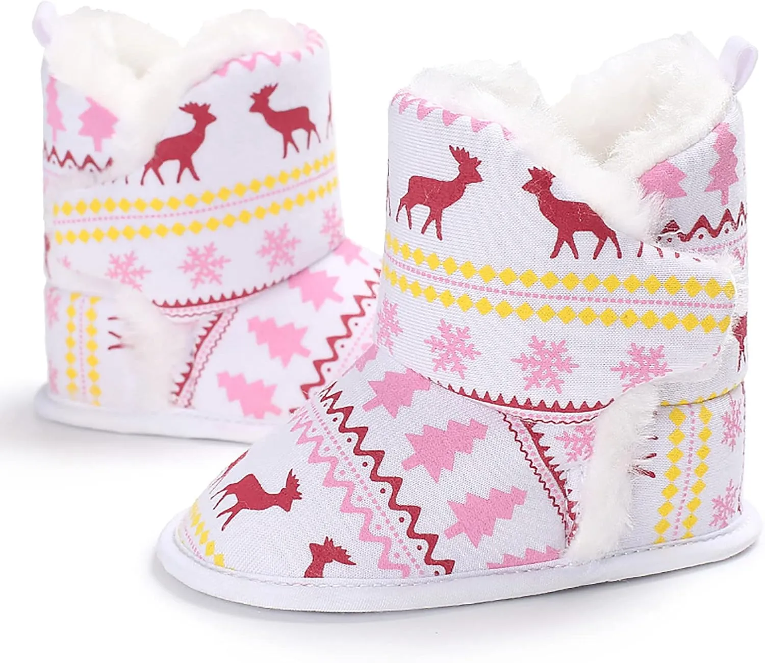 Size 7 Toddler Shoes Christmas Snowflake Print Shoes Baby Girls Boys Soft Toddler Baby Boy's Leather Sneaker