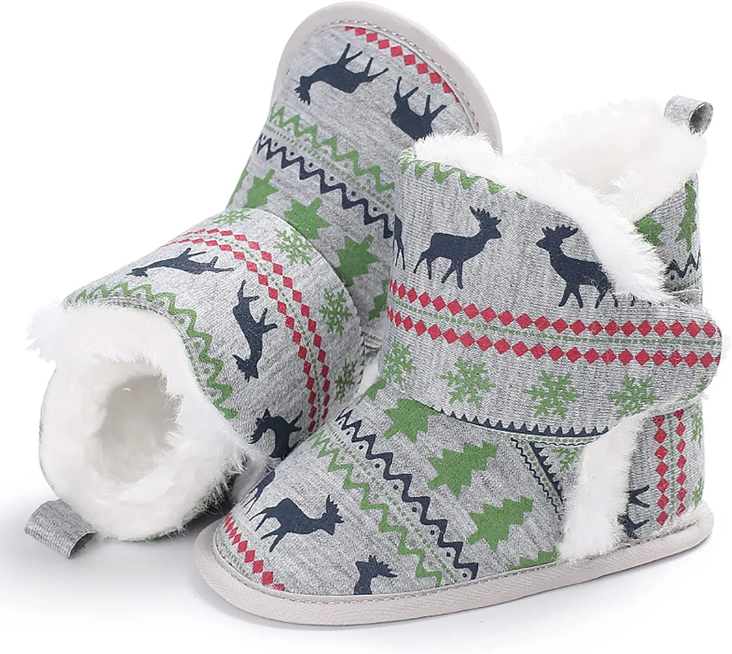 Size 7 Toddler Shoes Christmas Snowflake Print Shoes Baby Girls Boys Soft Toddler Baby Boy's Leather Sneaker