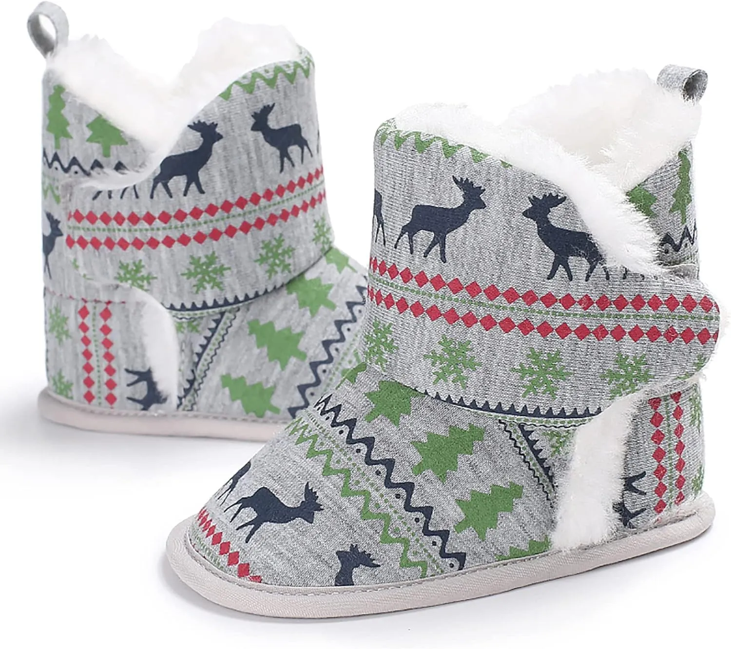 Size 7 Toddler Shoes Christmas Snowflake Print Shoes Baby Girls Boys Soft Toddler Baby Boy's Leather Sneaker