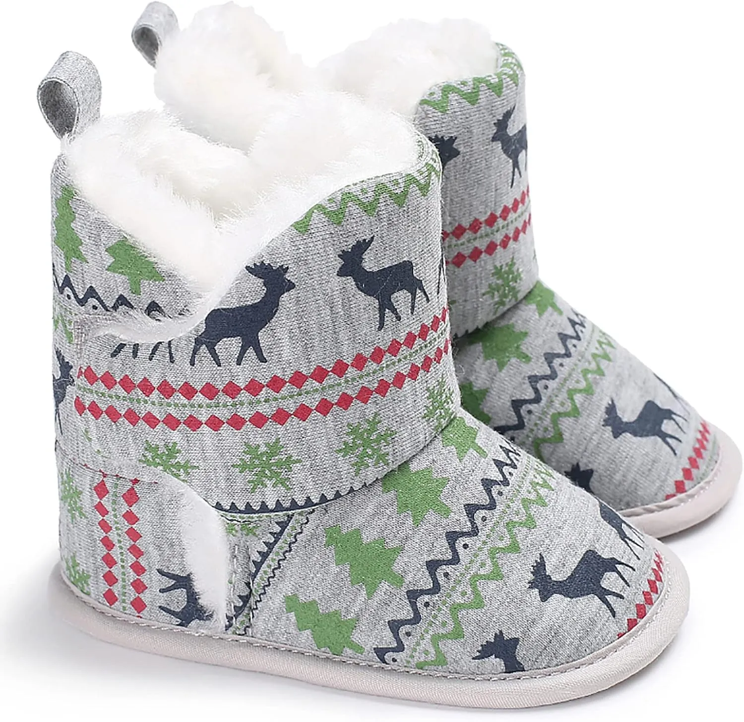 Size 7 Toddler Shoes Christmas Snowflake Print Shoes Baby Girls Boys Soft Toddler Baby Boy's Leather Sneaker