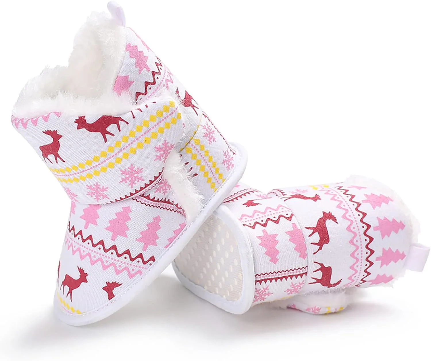 Size 7 Toddler Shoes Christmas Snowflake Print Shoes Baby Girls Boys Soft Toddler Baby Boy's Leather Sneaker