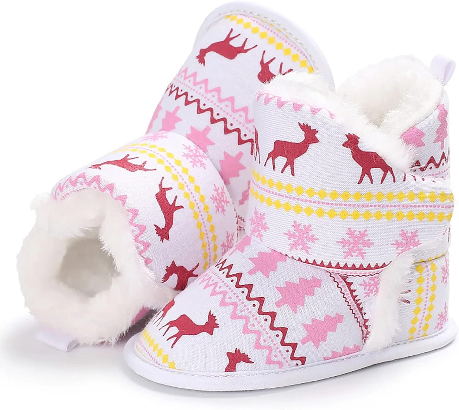 Size 7 Toddler Shoes Christmas Snowflake Print Shoes Baby Girls Boys Soft Toddler Baby Boy's Leather Sneaker
