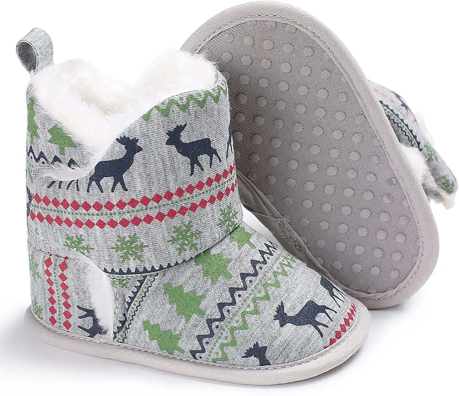 Size 7 Toddler Shoes Christmas Snowflake Print Shoes Baby Girls Boys Soft Toddler Baby Boy's Leather Sneaker
