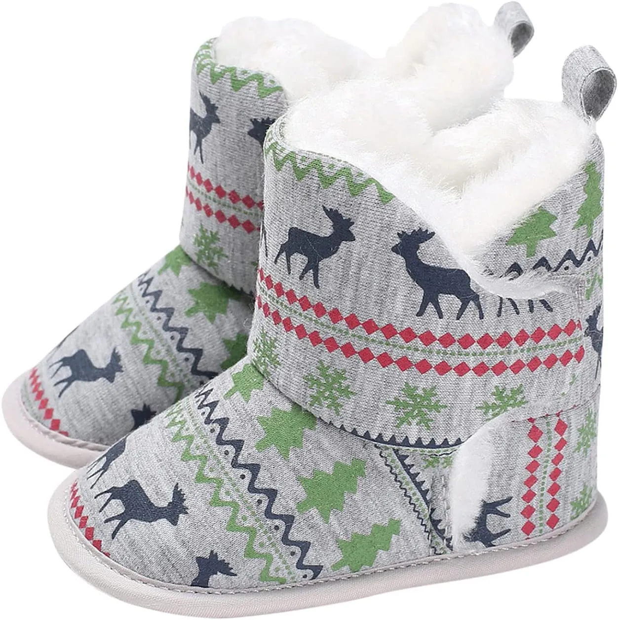 Size 7 Toddler Shoes Christmas Snowflake Print Shoes Baby Girls Boys Soft Toddler Baby Boy's Leather Sneaker