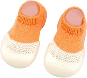 Sock Shoes Toddler Infant Shoes Mesh Slip On Socks Shoes Soft Sole Non Slip Wear Out Toddler Floor Black Shoes B