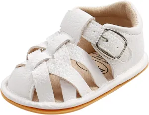 Soft Rubber Girls Flat Sandals Walking Shoes Baby Boys Non-Slip Sole Summer Baby Shoes Stand Alone Slides for Kids