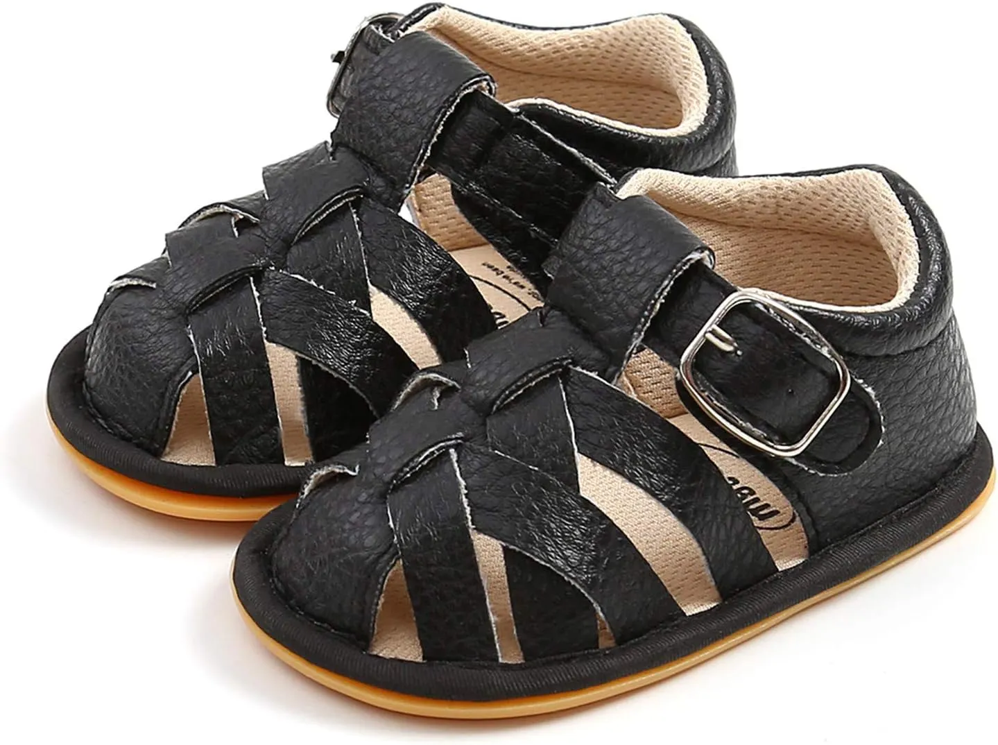 Soft Rubber Girls Flat Sandals Walking Shoes Baby Boys Non-Slip Sole Summer Baby Shoes Stand Alone Slides for Kids