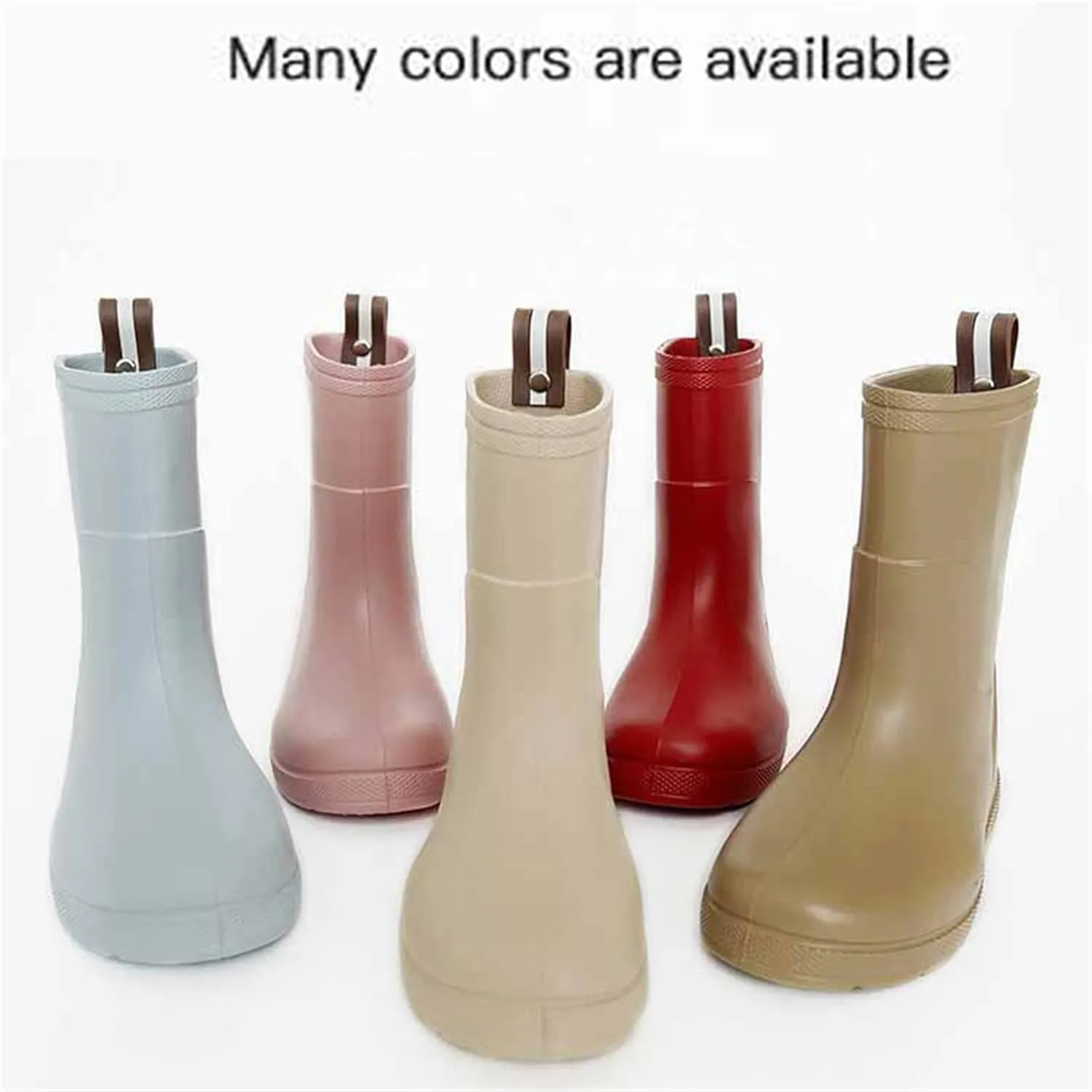 Solid Rain Boots Toddler Children Soft Pull On Rainboots Boys Girls Classic Water Shoes Baby Anti Slip Children Boots