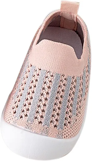 Sport Shoes for Girls Infant Toddler Shoes Mesh Slip On Socks Shoes Soft Sole Non Slip Wear Out Toddler Floor Shoes