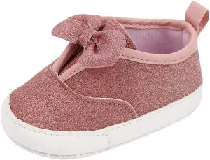 Spring and Summer Children Baby Infant Shoes Girls Casual Shoes Flat Sole Light Solid Color Bowknot Sequins Baby Shows