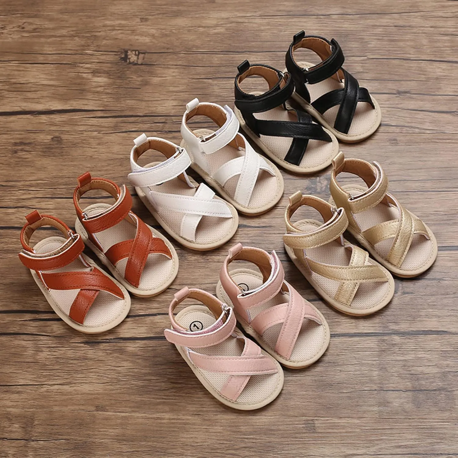 Spring And Summer Children Baby Toddler Shoes Boys And Girls Sandals Solid Color Open Toe Breathable Sheep Baby Slippers