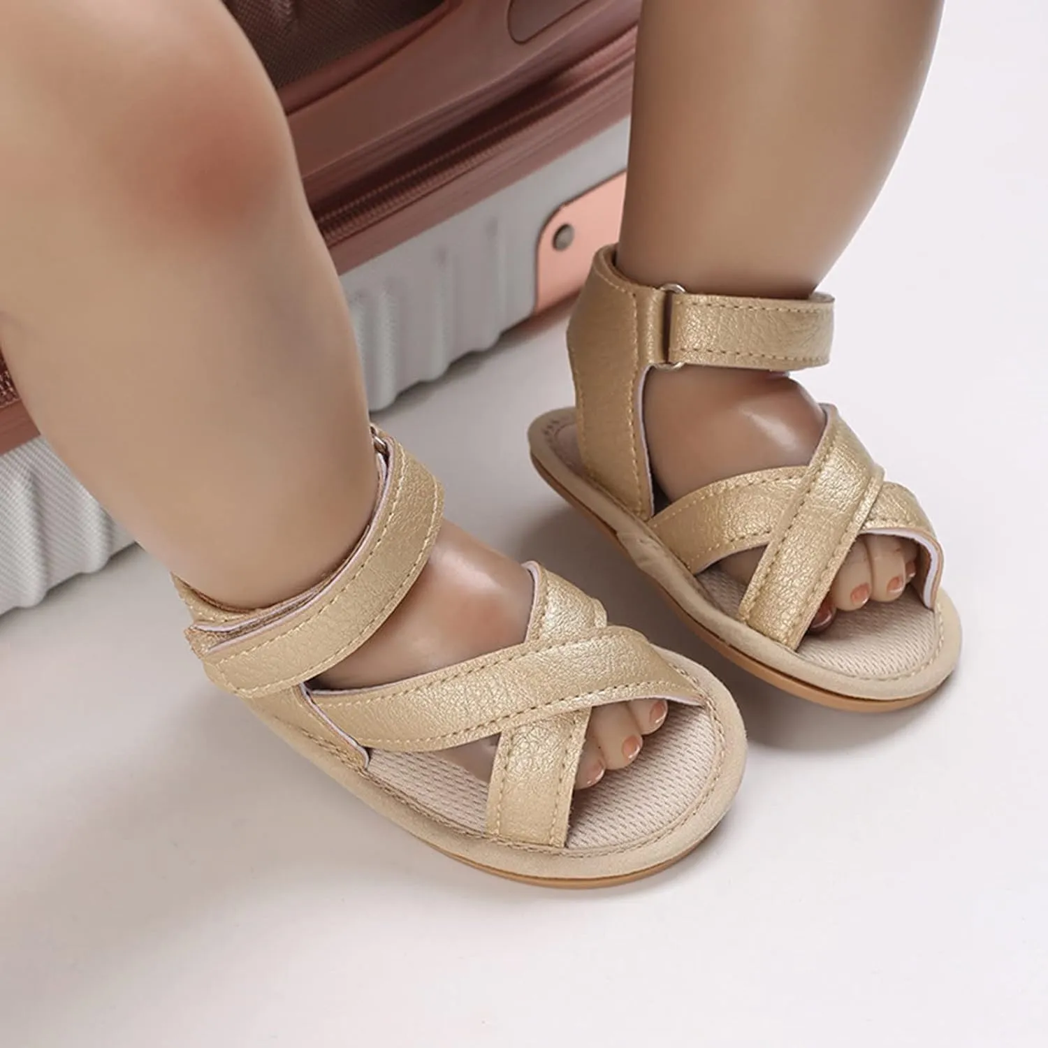 Spring And Summer Children Baby Toddler Shoes Boys And Girls Sandals Solid Color Open Toe Breathable Sheep Baby Slippers