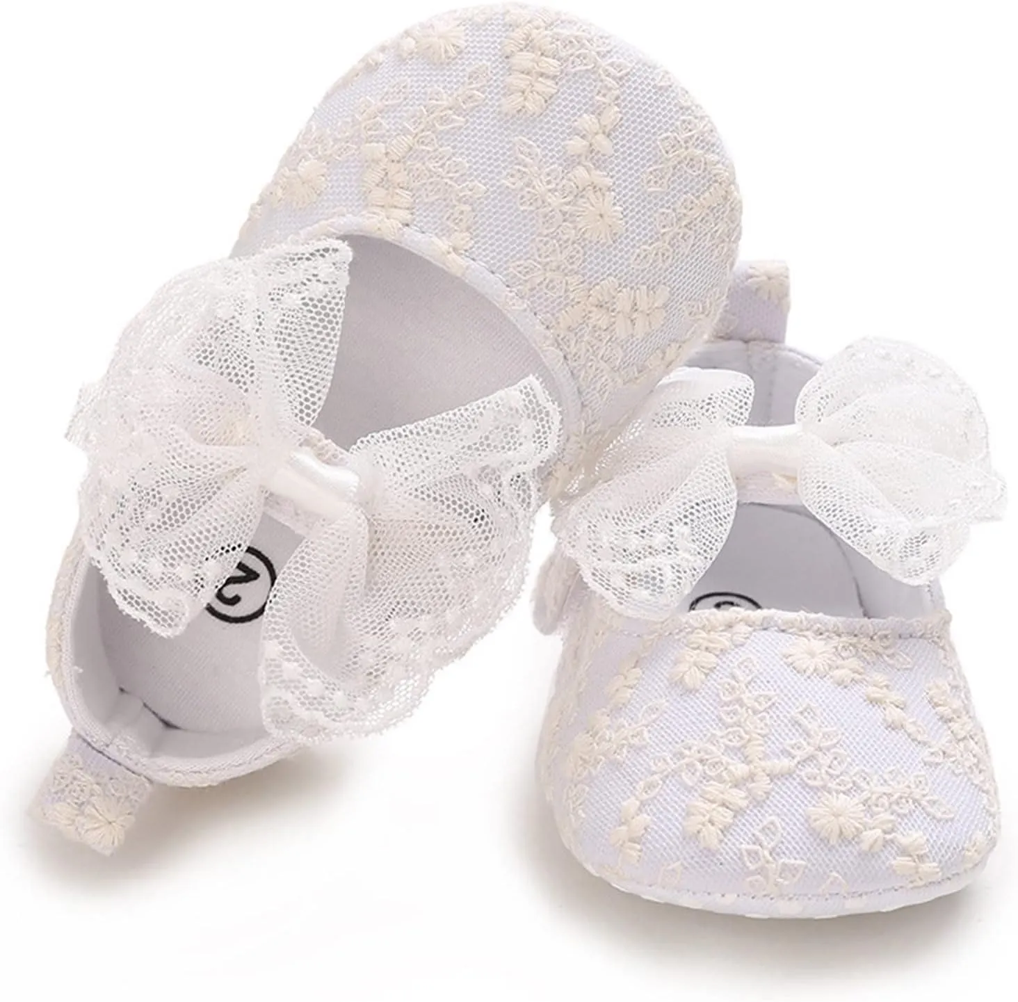 Spring and Summer Children Baby Toddler Shoes Girls Casual Shoes Lightweight Flat Sole Solid Color White Breathable Comfortable Bow Knot 6 Toddler Shoes