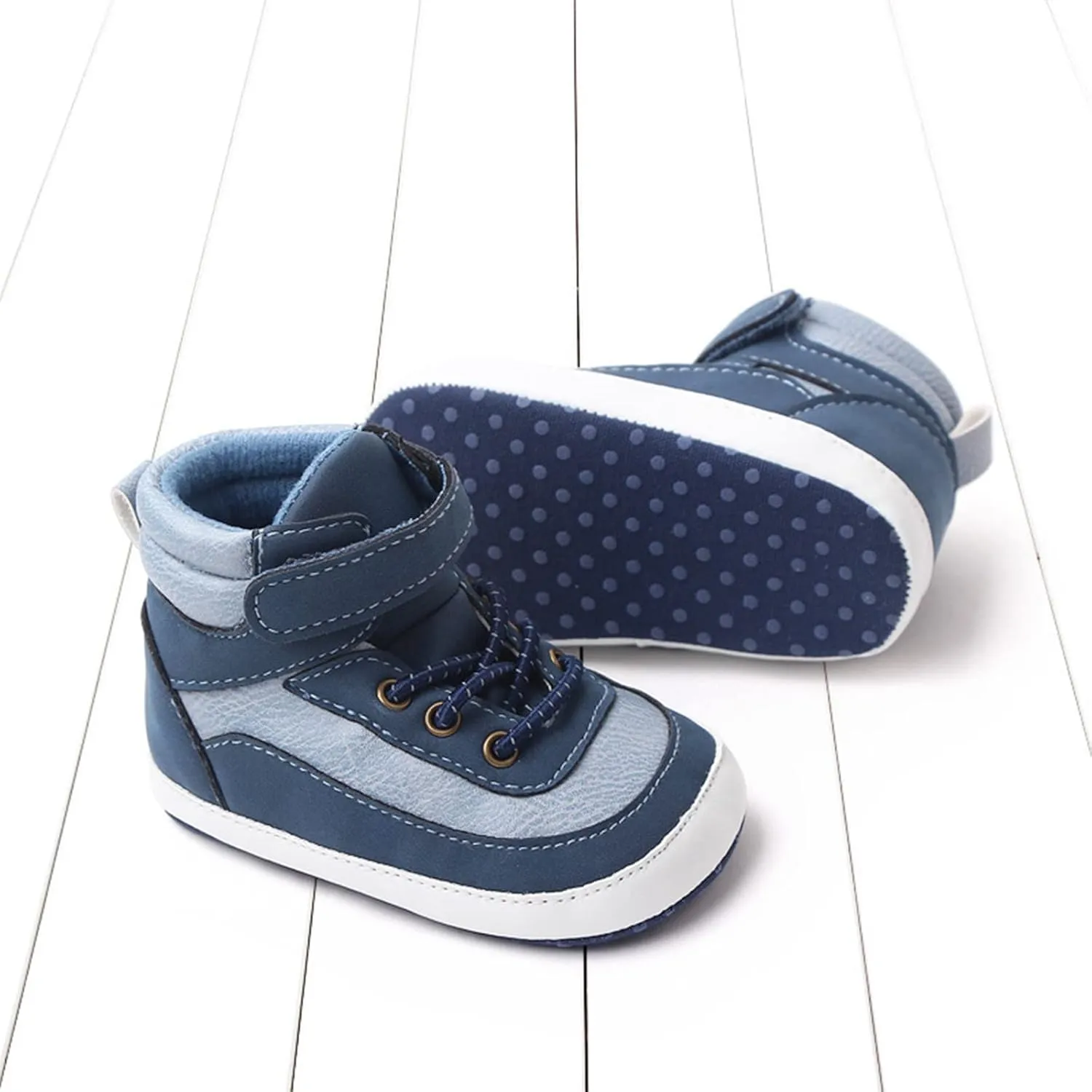 Spring and Summer Children Infant Toddler Shoes Boys and Girls Sports Shoes Flat Bottom High Top Comfortable Solid Color Casual Style Boys Dress Boots