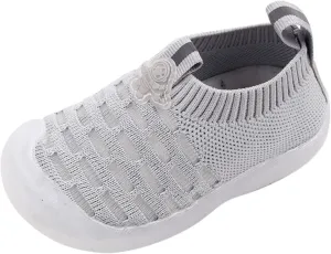 Spring and Summer Children Toddlers Boys and Girls Sports Shoes Flat Bottom Soft Fly Woven Mesh Breathable Comfortable Slip On Solid Casual Baby Girl Running Shoes