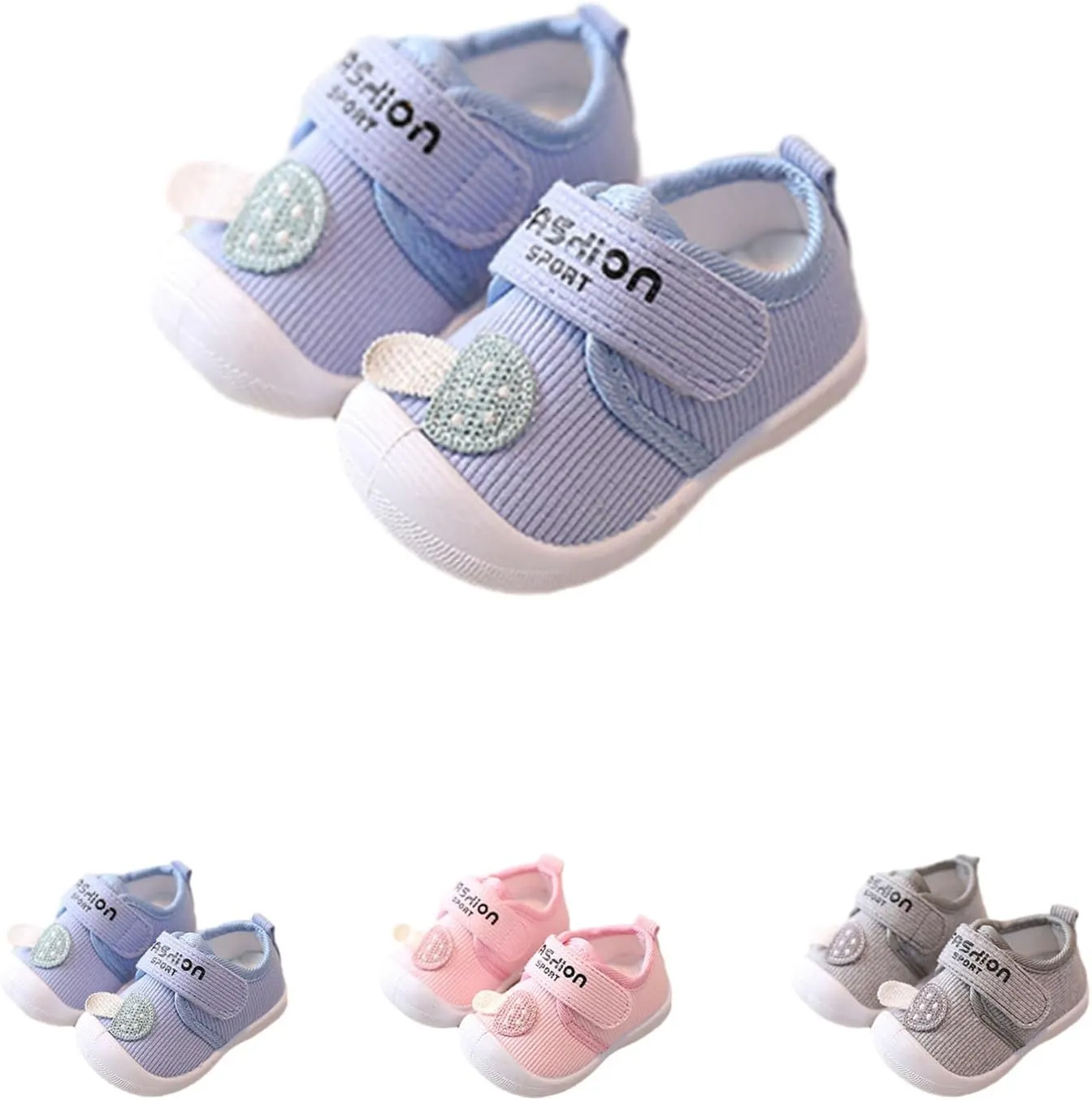 Squeak Shoes Toddler Girl Baby Boy Sneakers, Cute Comfort Anti-Slip Soft Sole First-Walking Squeaky Little Kid Trainers for First Walkers in Autumn Winter