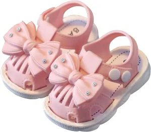 Summer Baby Kids Girls' Sandals Shoes Anti-skid Soft Soles Small Children's Flower Decorative Princess Shoes Classic R-795 Pink 6