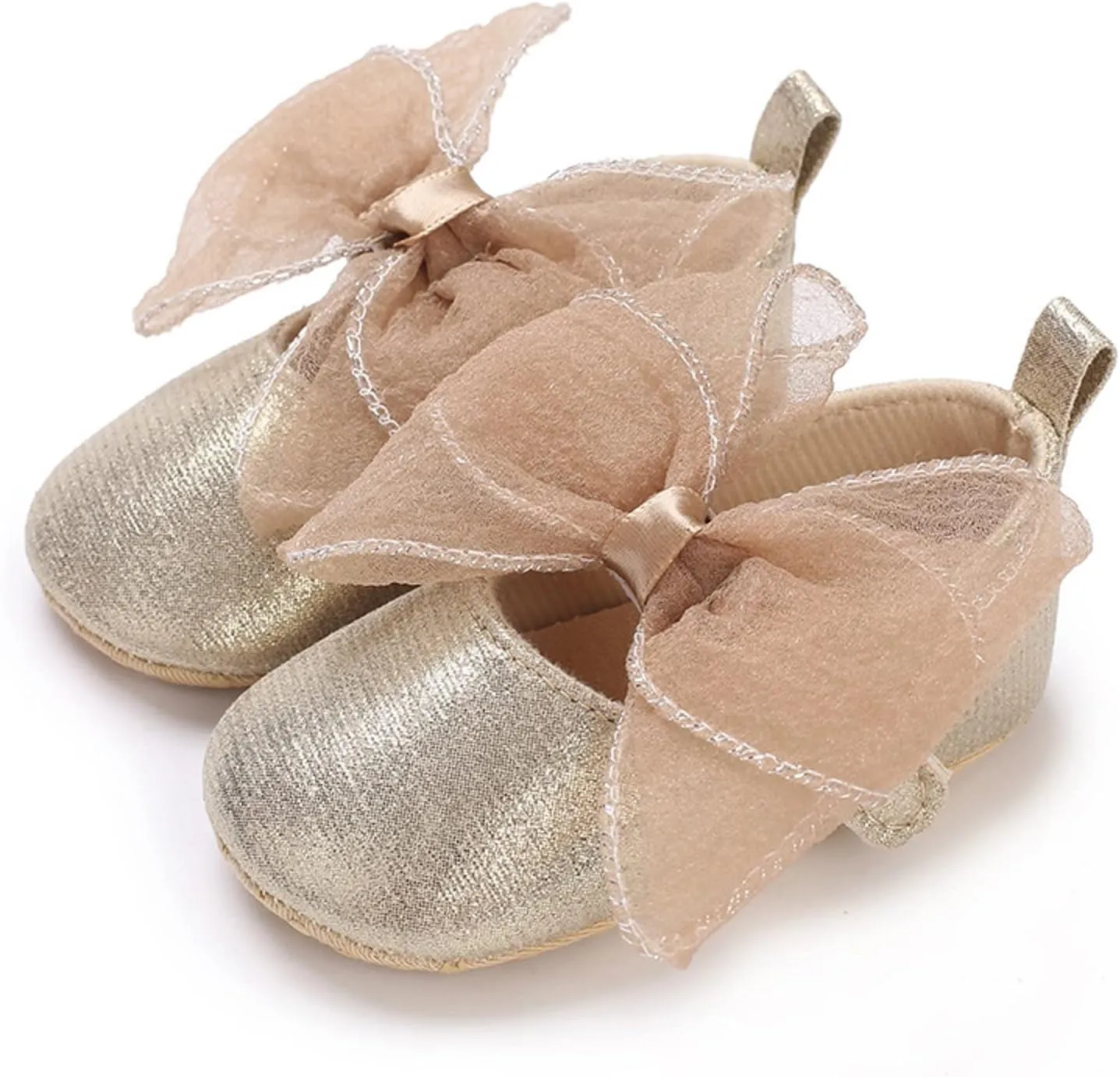 Summer Children Infant Infant Shoes Girls Sports Flat Bottom Round Toe Ribbon Bow Hook Loop Baby Shoes Size 4 Girls
