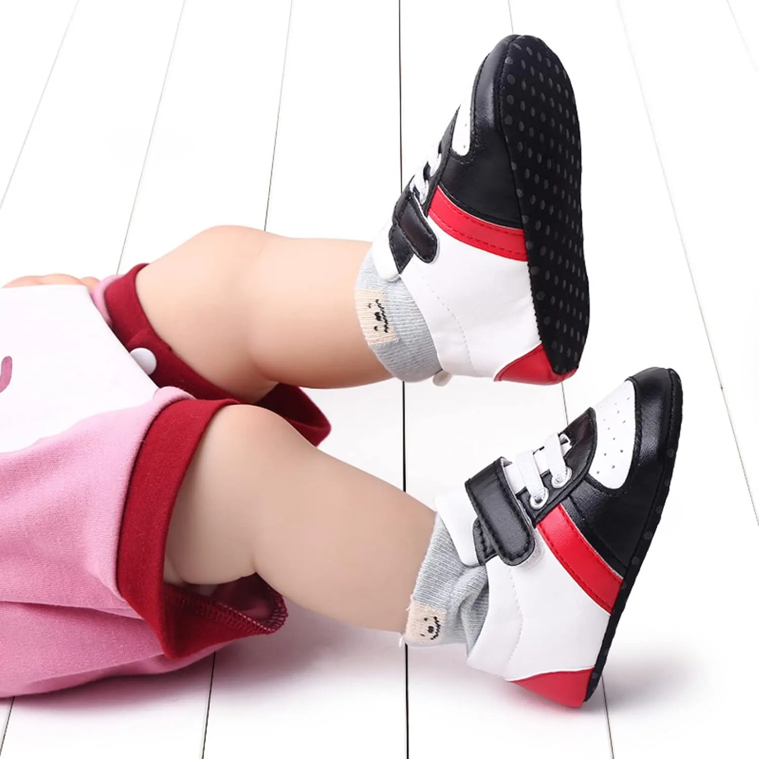 Summer Children Infant Walking Shoes Boy and Girl Sports Shoes Flat Bottom Lightweight Breathable Upper Colorblock Hook Loop Toddler Girl Size 8