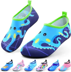 Sunnywoo Water Shoes for Kids Girls BoysToddler Kids Swim Water Shoes Quick Dry Non-Slip Water Skin Barefoot Sports Shoes Aqua Socks for Beach Outdoor Sports