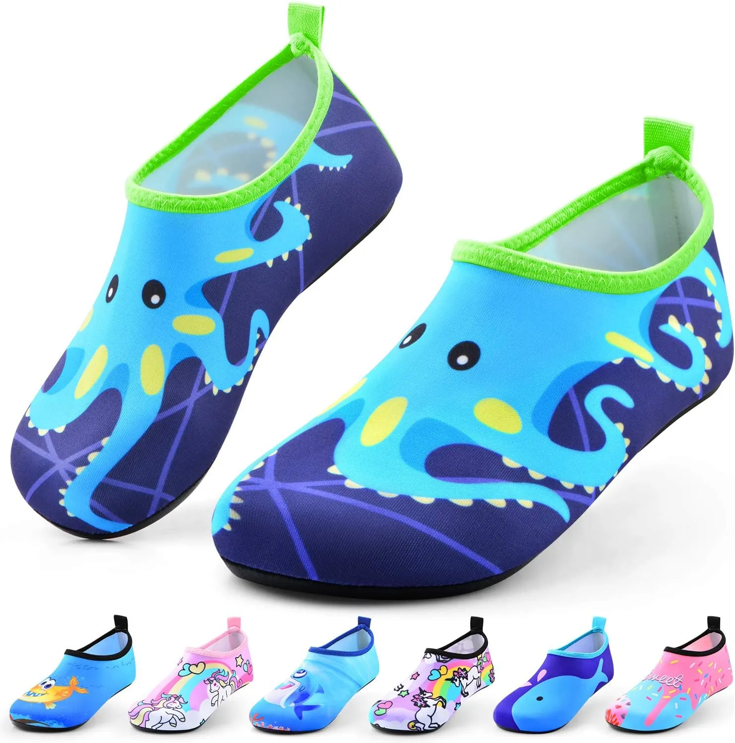 Sunnywoo Water Shoes for Kids Girls BoysToddler Kids Swim Water Shoes Quick Dry Non-Slip Water Skin Barefoot Sports Shoes Aqua Socks for Beach Outdoor Sports
