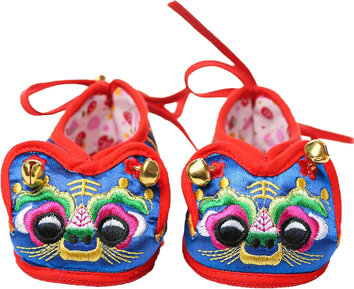 Tiger Style Shoes Mary Jane Shoes for 0-6 Month Chinese Style Handmade Baby Toddler Shoes Celebration Full Month