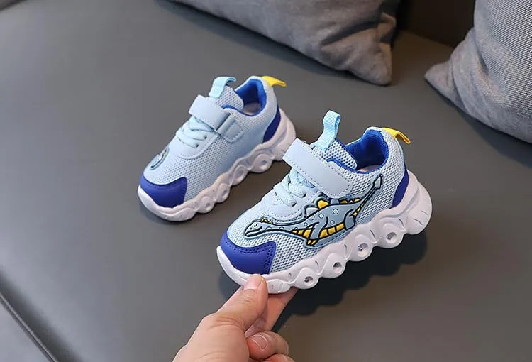 Toddler and Little Kid Boys Girls Light Up Shoes Flashing Lightweight Mesh Breathable Adorable Running Sneakers