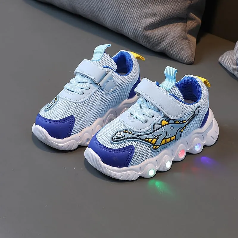 Toddler and Little Kid Boys Girls Light Up Shoes Flashing Lightweight Mesh Breathable Adorable Running Sneakers