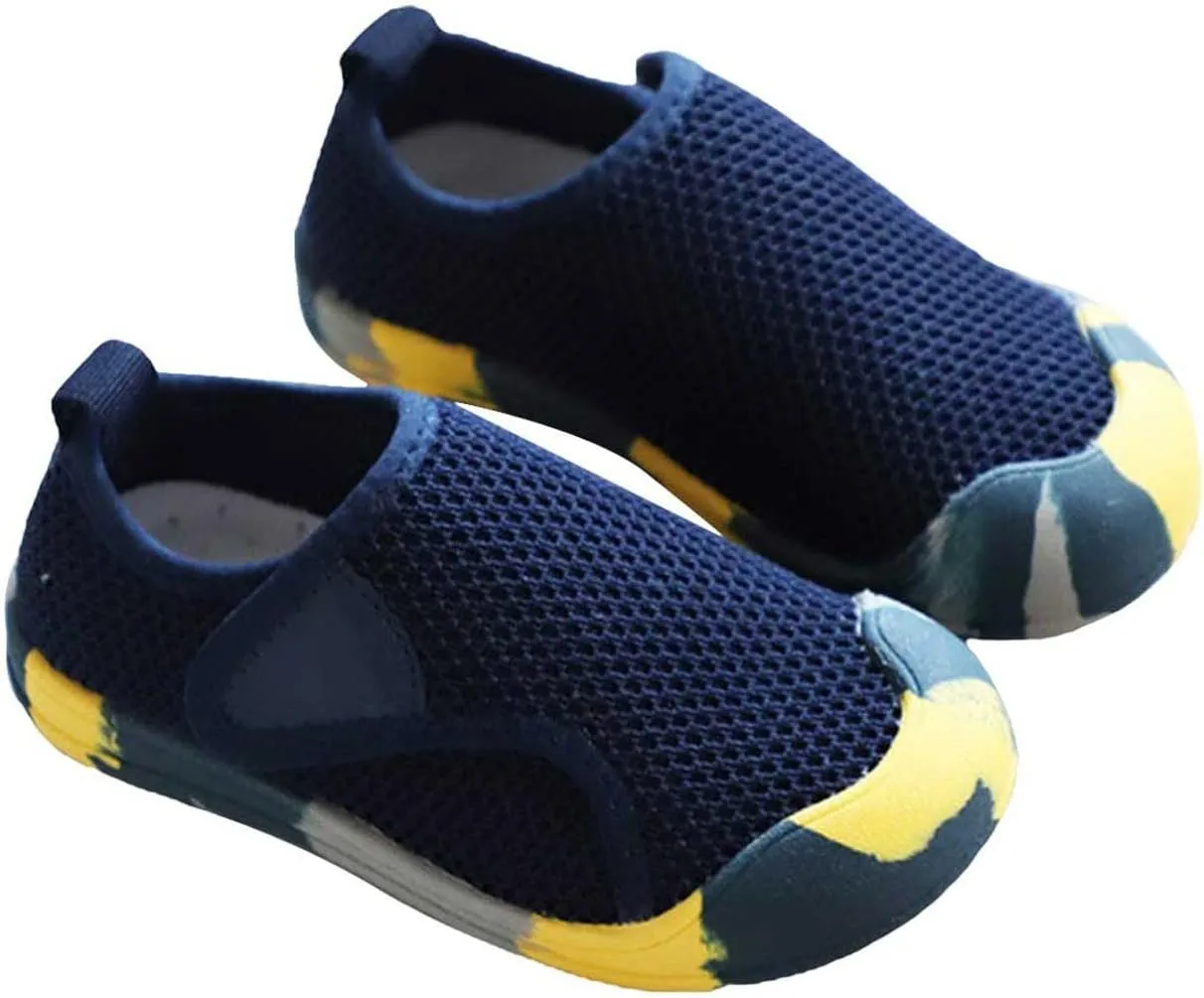 Toddler Baby Boy Girl Shoes Breathable Shoes Baotou Sneakers Mesh Baby Soft Sole Fashion Tie Shoes for Little Girls