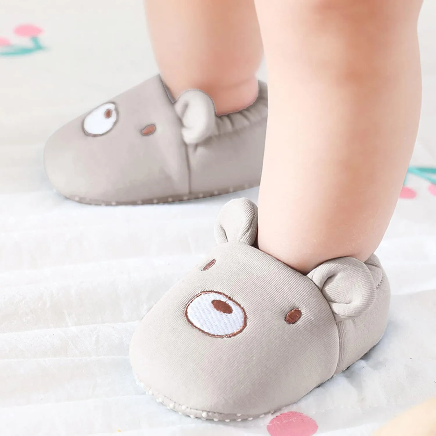 Toddler Baby Ear Sock Cotton Slippers Boys Girls Soft Non-slip House Floor Shoes Infant First Wailing Slipper