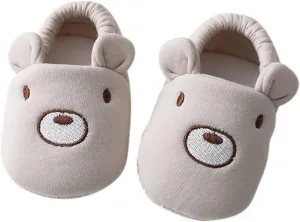 Toddler Baby Ear Sock Cotton Slippers Boys Girls Soft Non-slip House Floor Shoes Infant First Wailing Slipper