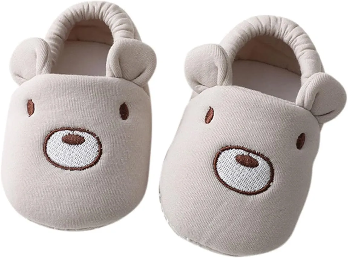 Toddler Baby Ear Sock Cotton Slippers Boys Girls Soft Non-slip House Floor Shoes Infant First Wailing Slipper