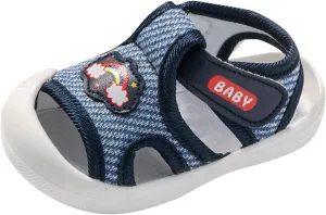 Toddler Boys Girls Sandals Mesh Rubber Sole Non-Slip Outdoor Sneakers Infant Lightweight Breathable First Walking Shoes