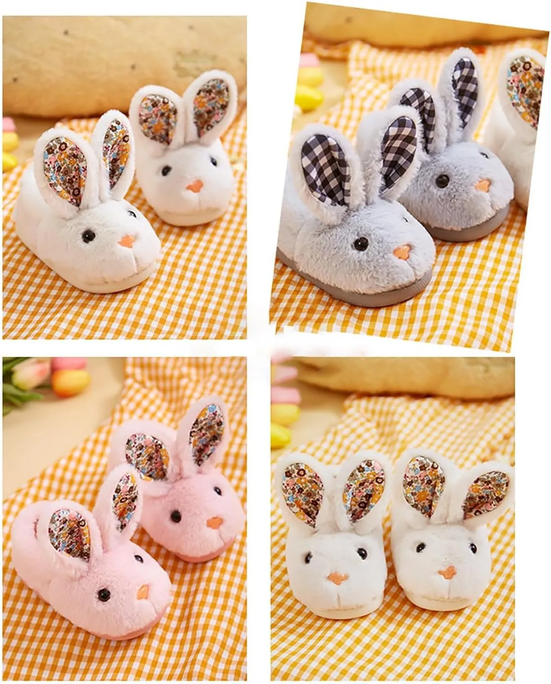 Toddler Bunny Slippers for Girls Boys Warm House Shoes for Kids Winter Home Slippers Indoor Non Slip Slippers