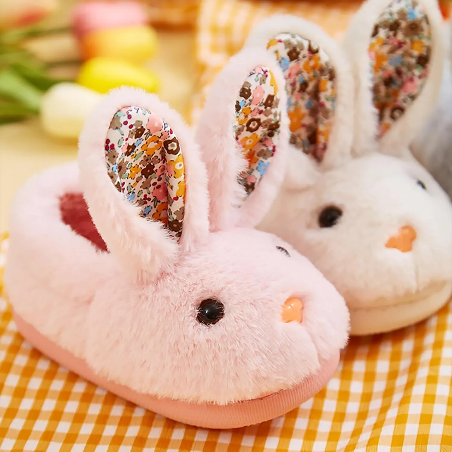 Toddler Bunny Slippers for Girls Boys Warm House Shoes for Kids Winter Home Slippers Indoor Non Slip Slippers