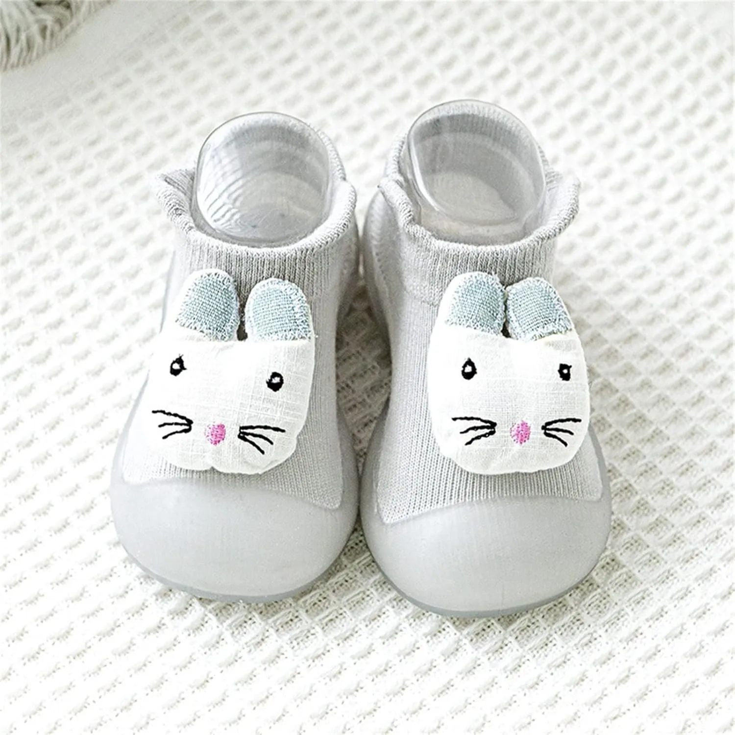Toddler Cute Cartoon Socks Shoes Boys Girls First Walking Shoes Soft Soles Non Slip Shoes Baby Sock Shoes
