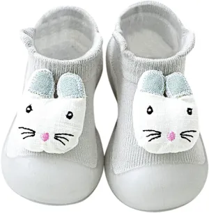 Toddler Cute Cartoon Socks Shoes Boys Girls First Walking Shoes Soft Soles Non Slip Shoes Baby Sock Shoes