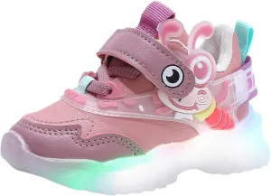 Toddler Cute Shoes Light Up Shoes for Girls Toddler Led Walking Shoes Girls Kids Children Baby Flat Bottom Sneakers