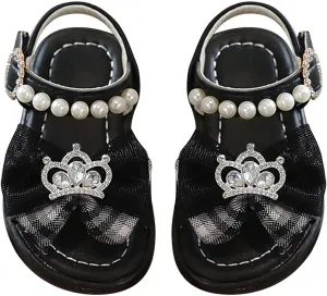toddler girl dress sandal Children Wearing Beach Shoes Pearl Soft Sole