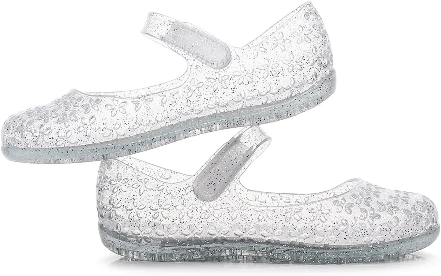 Toddler Girl Jelly Sandals Kids Cute Floral Mary Jane Shoes Summer Casual Dance Party Closed Toe Princess Flat Sandal