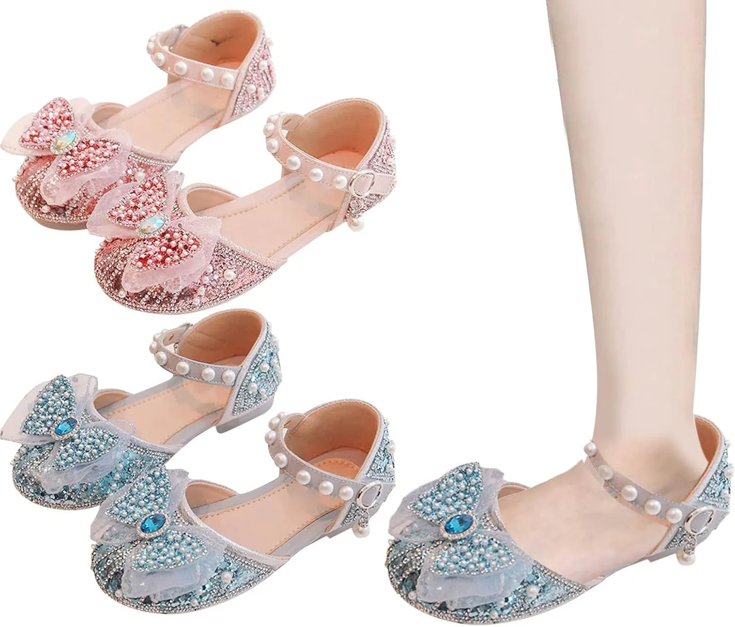 Toddler Girls Indoor Shoes Girl Shoes Autumn Little Girl Fashionable Princess Shoes Bow Soft Sole Baby Cool