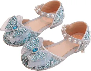 Toddler Girls Indoor Shoes Girl Shoes Autumn Little Girl Fashionable Princess Shoes Bow Soft Sole Baby Cool