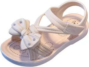 Toddler Girls Open Toe Bow Sandals 2025 Summer Fashion Lightweight Comfortable Soft Sole Baby Princess Dress Shoes